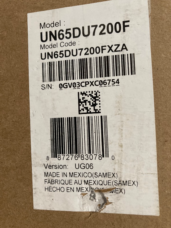 Photo 3 of ***BROKEN SCREEN***SAMSUNG 65-Inch Class Crystal UHD 4K DU7200 Series HDR Smart TV w/Object Tracking Sound Lite, PurColor, Motion Xcelerator, Mega Contrast, Q-Symphony (UN65DU7200, 2024 Model)