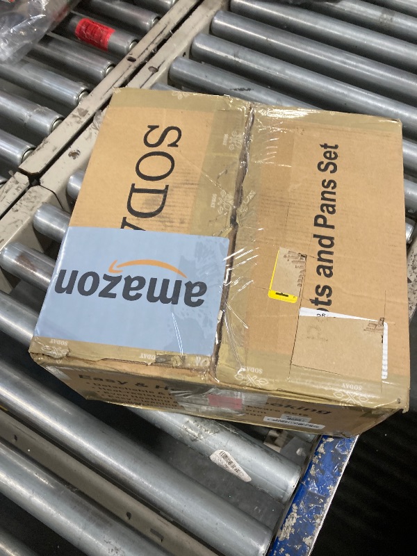 Photo 1 of SODAY 15Pcs Pots and Pans Set Non Stick, Cookware Sets with Detachable Handle, Nonstick RV Kitchen Cooking Tools Removable Handles, Oven Safe, Induction Fast, Stackable Induction Cookware,Black