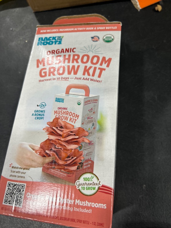 Photo 2 of Back to the Roots Organic Pink Mushroom Grow Kit, Harvest Gourmet Mushrooms In 10 Days