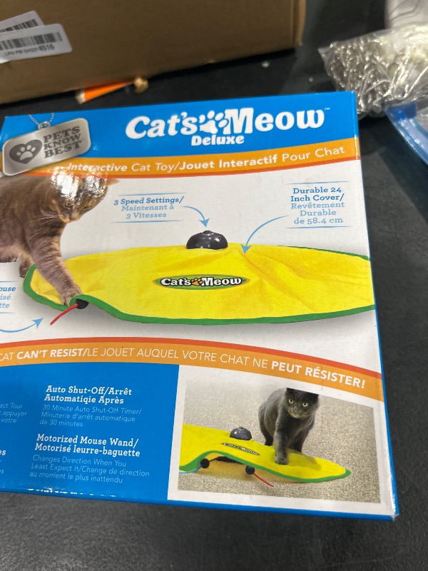 Photo 2 of Cat's Meow Motorized Wand Cat Toy, Automatic 30 Minute Shut Off, 3 Speed Settings, The Toy Your Cat Can't Resist, Pets Know Best