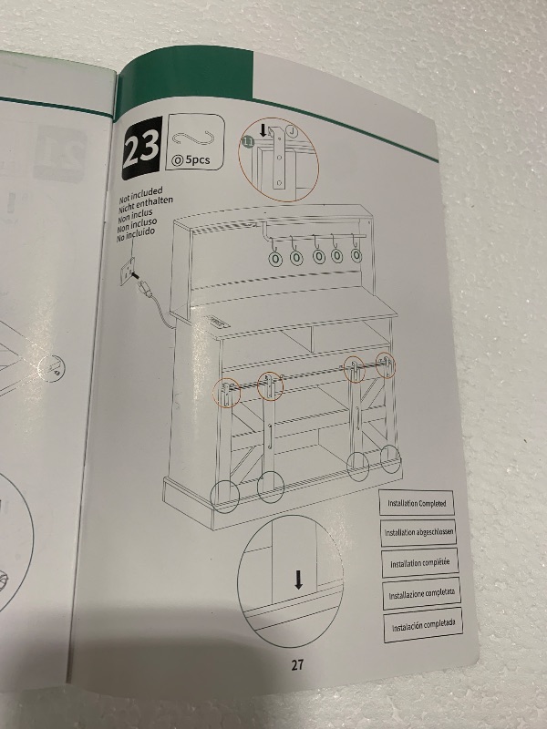 Photo 1 of desk with charging outlet UNKNOWN BRAND/SIZE 