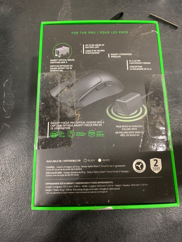 Photo 2 of Razer Viper V3 Pro Wireless Esports Gaming Mouse: Symmetrical - 54g Lightweight - 8K Polling - 35K DPI Optical Sensor - Gen3 Optical Switches - 8 Programmable Buttons - 95 Hr Battery - Black