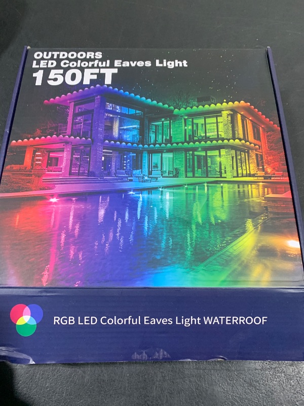 Photo 2 of SINLEY 150FT Permanent Outdoor Lights,RGB Eaves Lights with App Control Remote,DIY Scene Modes IP67 Waterproof Outdoor Under Eave Lighting
