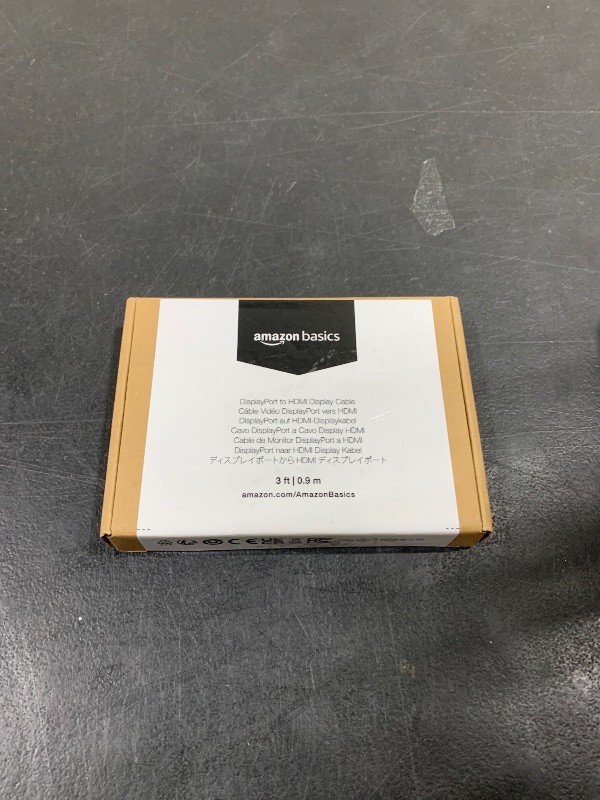 Photo 1 of Amazon Basics DisplayPort (Source) to HDMI (Display) Cable, Uni-Directional, 3 Foot, Black