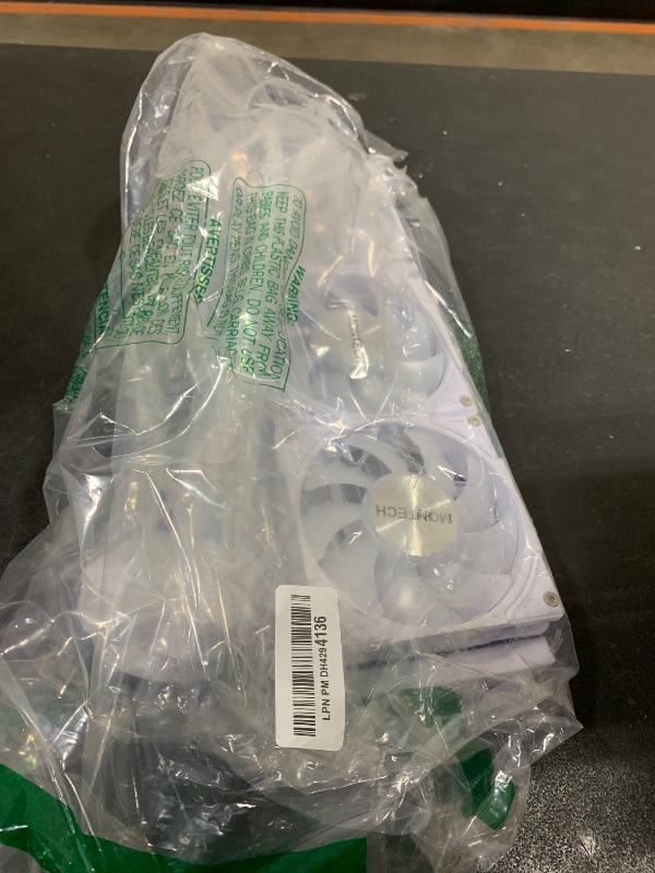 Photo 1 of MONTECH HyperFlow ARGB 360 - AIO CPU Liquid Cooler, Intel&AMD Compatible, Chart-Topping Performance, Enhanced 3100RPM Water Pump Design, 3X Metal Pro 12 ARGB Ultimate Cooling Fans -White