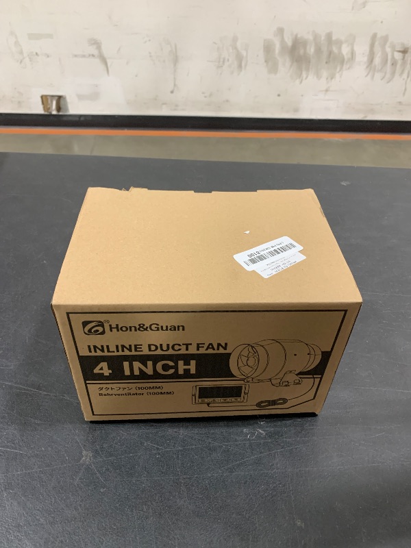 Photo 1 of Hon&Guan PRO 4 Inch Inline Duct Fan - 212 CFM with Quiet EC Motor & Temperature Humidity Smart Controller, Ventilation Exhaust Fan for Heating Cooling, Grow Tents, Hydroponics (Black&Orange)