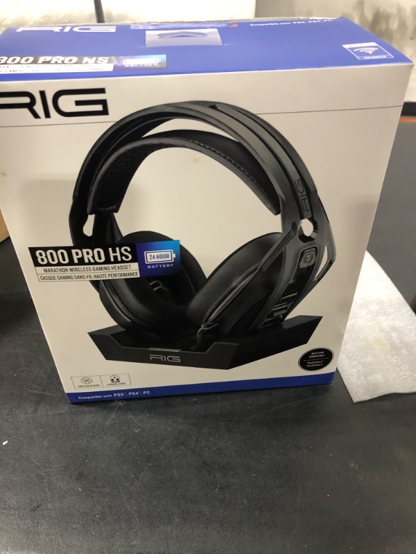 Photo 1 of RIG 800 PRO HS Wireless Gaming Headset & Multi-Function Base Station for PlayStation PS4, PS5, PC, USB - 24 Hour Battery (NOT Compatible with Xbox)