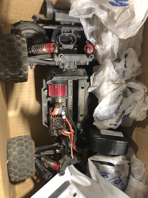 Photo 1 of DEERC 1:14 Fast Brushless RC Cars for Adults,Max 46+ mph Off-Road RC Truck, 2*3S Lipo 4WD RC Trucks Waterproof, 7 Lighting Modes High Speed Remote Control Car, All Terrain RC Truggy for Snow,Sand&Mud