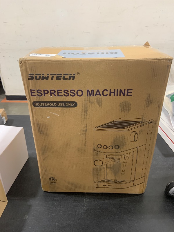 Photo 2 of SOWTECH Espresso Machine 20 Bar,Professional Espresso Maker with Milk Frother,Expresso Coffee Machine with 42 oz Removable Water Tank,Stainless Steel,Silver