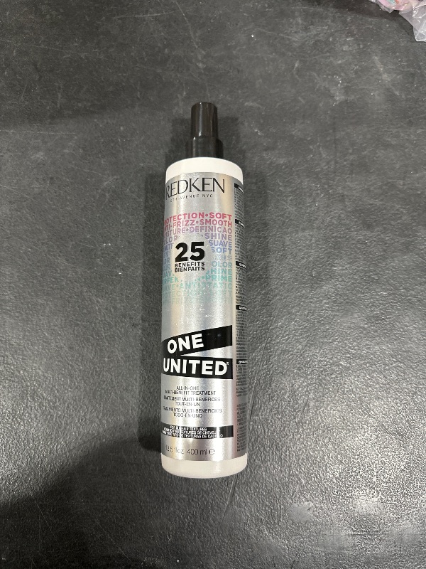 Photo 1 of Redken One United Leave In Conditioner | Heat Protectant Spray for Blow Dry & Hair Styling | Multi-Benefit Hair Treatment | Detangles, Nourishes, & Smooths Frizz | For All Hair Types | Paraben Free