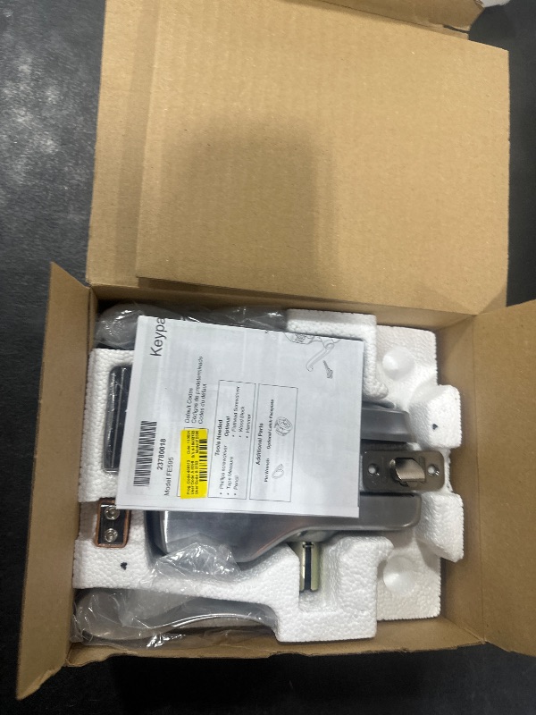 Photo 1 of SCHLAGE FE595 CAM 626 ACC Camelot Keypad Entry with Flex-Lock and Accent Levers, Brushed Chrome
