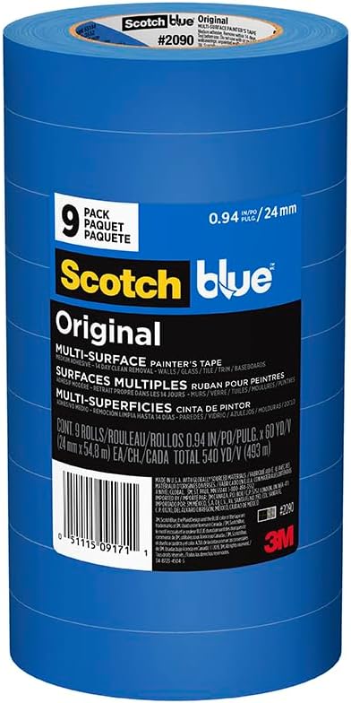 Photo 1 of 0.94 in x 60 YD Original Multi-Surface Painter's Tape, Case of 4 x 9-Packs
