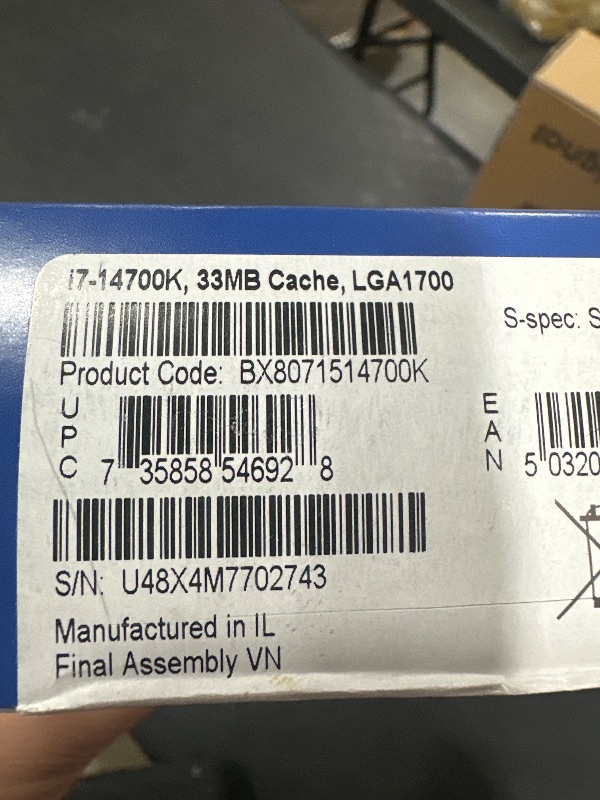 Photo 3 of Intel® Core™ i7-14700K Desktop Processor 20 cores (8 P-cores + 12 E-cores) up to 5.6 GHz