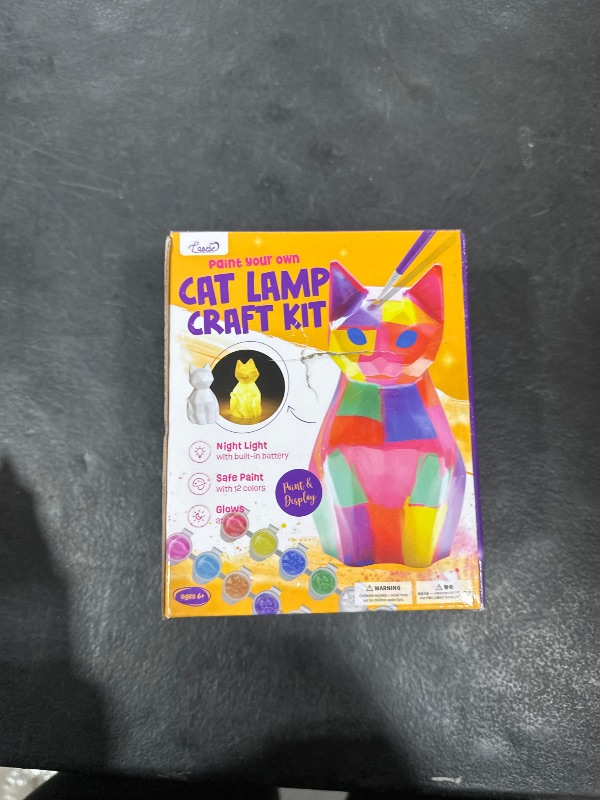 Photo 2 of LAOESE Paint Your Own Cat Lamp Kit, Art Supplies Arts & Crafts Kit, Painting kit for Kids 6-12, Arts and Crafts for Kids Ages 8-12, Toys Girls Boy Birthday Gift Ages 3 4 5 6 7 8 9 10 11 12+