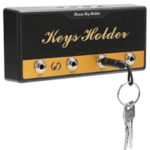 Photo 1 of 
Key Holder Wall Mounting Guitar Amp Key Hanger. includes 4 Guitar Plug Keychains and 1 Wall Mounting kit. Easy Installation. (Black)