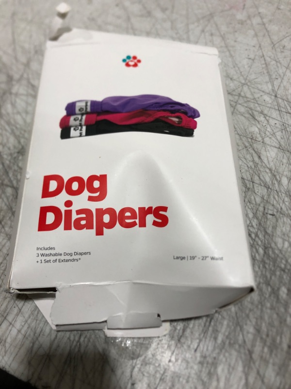 Photo 2 of Pet Parents® Washable Dog Diapers (3pack) + Extendrs® of Durable Doggie Diapers, Premium Dog Diapers Female (Large, Princess)