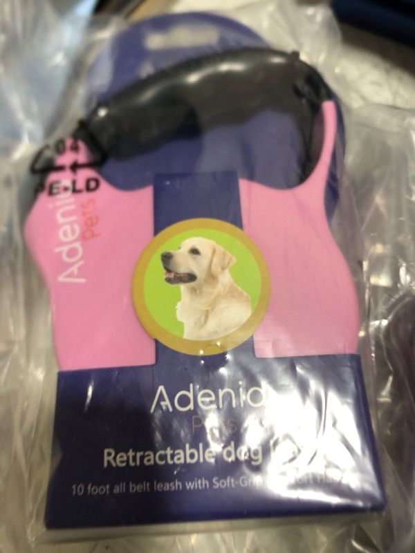 Photo 2 of ADENIA Retractable Dog Leash - Leash for Small Dogs, Long Leash for Dogs, Heavy Duty Retractable Dog Leash, Long Dog Leash 16 ft, Retractable Dog Leash for Large Dogs (Pink, Small)