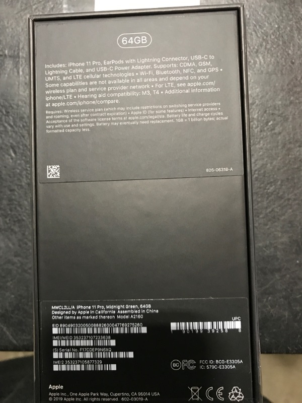 Photo 2 of Apple iPhone 11 Pro [64GB, Midnight Green] + Carrier Subscription [Cricket Wireless]