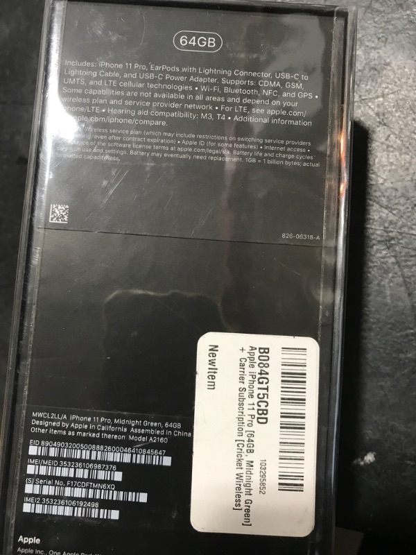 Photo 2 of Apple iPhone 11 Pro [64GB, Midnight Green] + Carrier Subscription [Cricket Wireless]