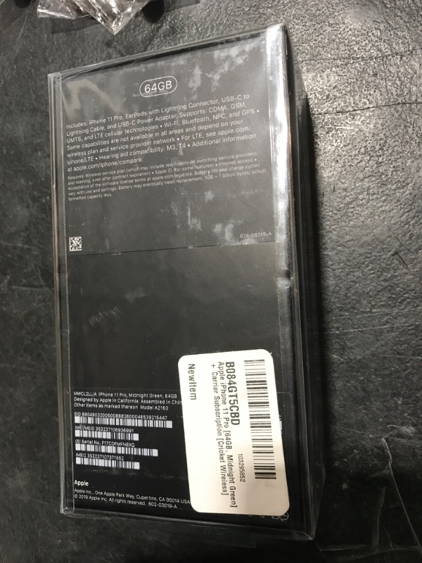 Photo 2 of Apple iPhone 11 Pro [64GB, Midnight Green] + Carrier Subscription [Cricket Wireless]