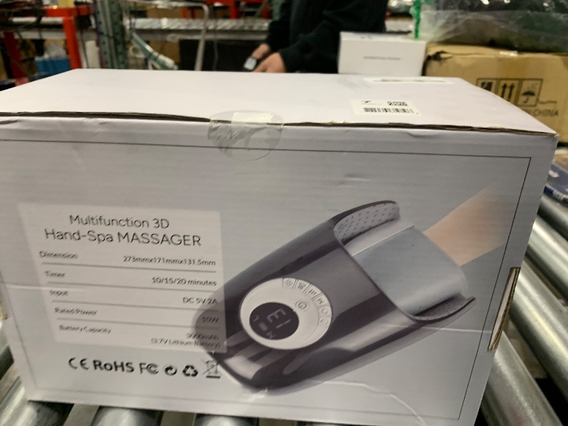 Photo 1 of Hand Massager with Heat and Compression, 3D Machine for Hand and Finger Relief, 6 Levels Pressure Point Therapy, Blowing Design of Year-Round, Wrist & Palm Kneading, Gifts for Women, Black