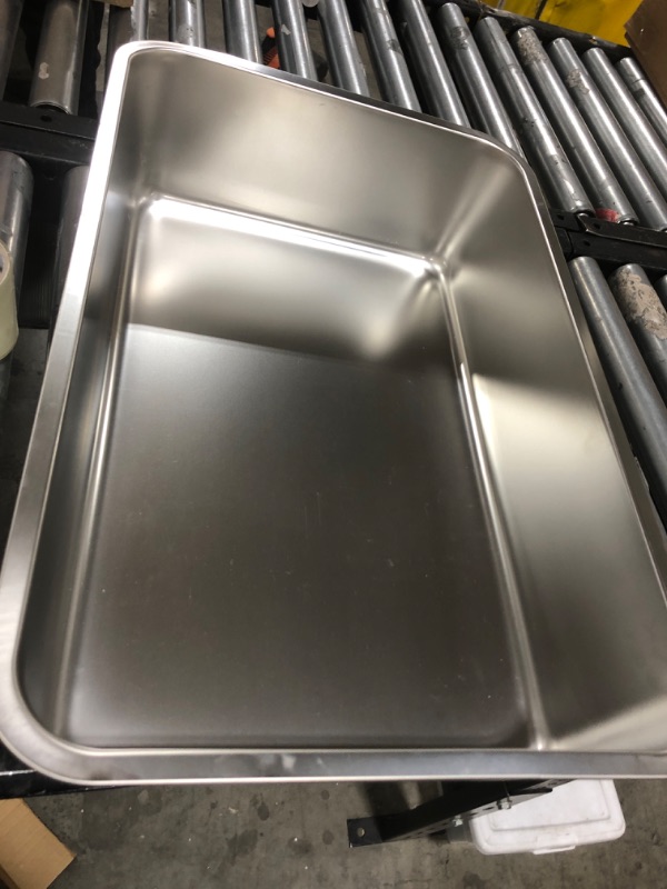 Photo 2 of YOILES Stainless Steel Cat Litter Box with High Sides, Extra Large Open Metal Litter Pan, Easy to Clean, Rust Proof, Non Stick, Non Slip Rubber Feets 24"x16"x6"