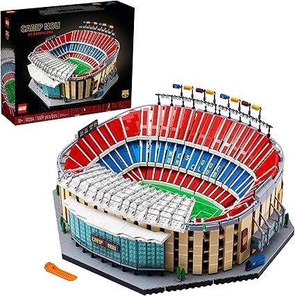 Photo 1 of LEGO Icons Camp NOU – FC Barcelona Soccer Stadium 10284 Model Building Kit, Large Construction Set for Adults, Gift Idea
