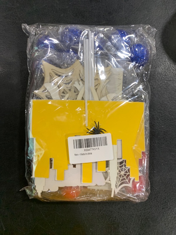 Photo 1 of UFROMSKY 47pcs Spider Cake Topper Balls Cake Decorations with Spider Web Red Blue Balls and Happy Birthday Topper for Boys Party Baby Shower Supplies