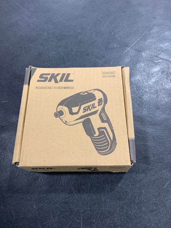 Photo 1 of SKIL Rechargeable 4V Cordless Screwdriver Includes 9pcs Bit, 1pc Bit Holder, USB Charging Cable - SD561801