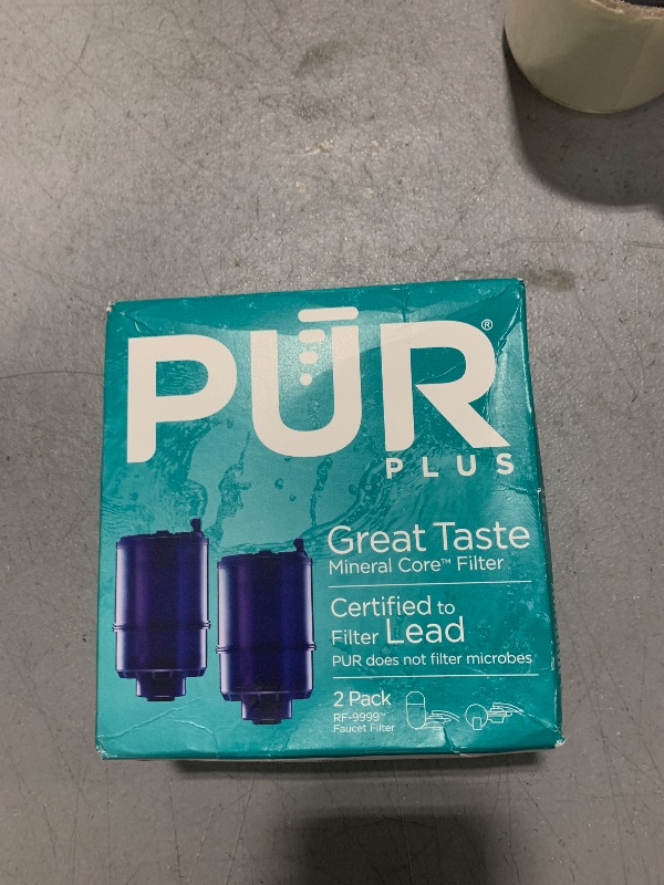 Photo 1 of PUR PLUS Mineral Core Faucet Mount Water Filter Replacement (2 Pack) – Compatible With All PUR Faucet Filtration Systems