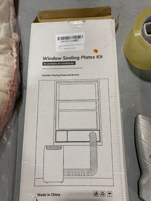 Photo 2 of LBG Products Portable Air Conditioner Window Seal Plates Kit, Vertical AC Window Unit, Adjustable Seal AC Window Vent Kit for Exhaust Hose, Universal for Ducting with 5.9 inches Diameter