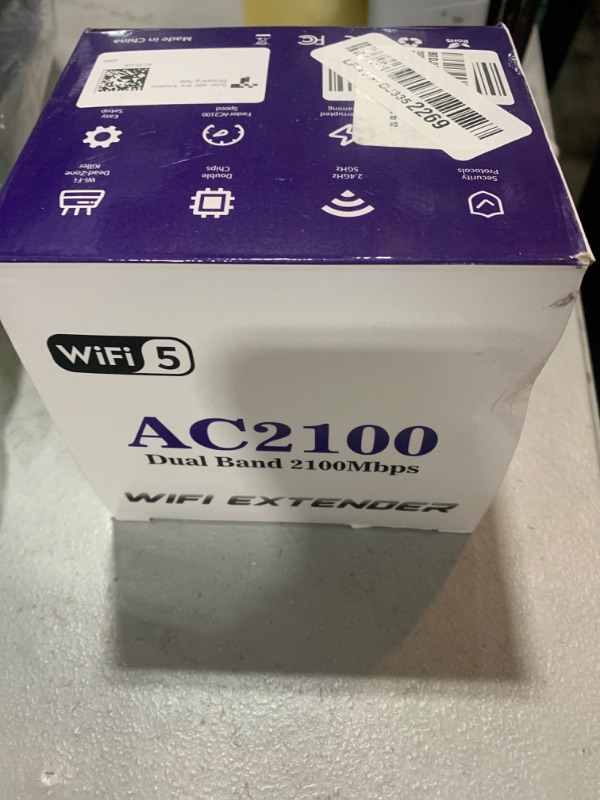 Photo 2 of 2025 AC2100 WiFi Extender - WiFi Extender Signal Booster with Gigabit Ethernet Port, WiFi Booster Dual-Band(5.8G&2.4G) Coverage to 12888 sp.ft, Faster Speed, Compatible with Multiple Devices