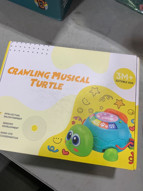 Photo 2 of Musical Turtle Baby Toys 6 to 12 Months, Infant Light up Music Toys Tummy Time Development, Crawling Toy for 7 8 9 10+ Month Old, Easter Christmas for Babies 4 5 6 12 Month Boy Girl