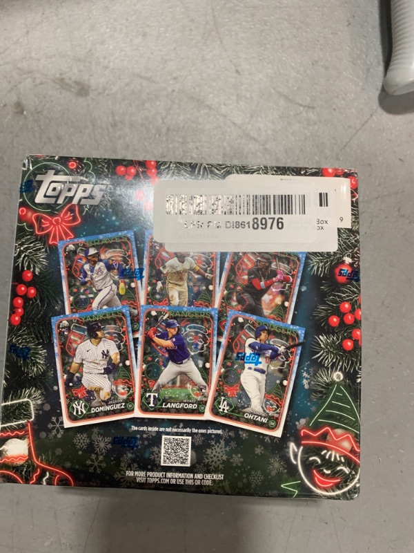 Photo 2 of 2024 Topps Holiday Baseball Sealed Mega Box (1 Relic Or Autograph Per Box) 1 Ornament Box Loader in Every Box