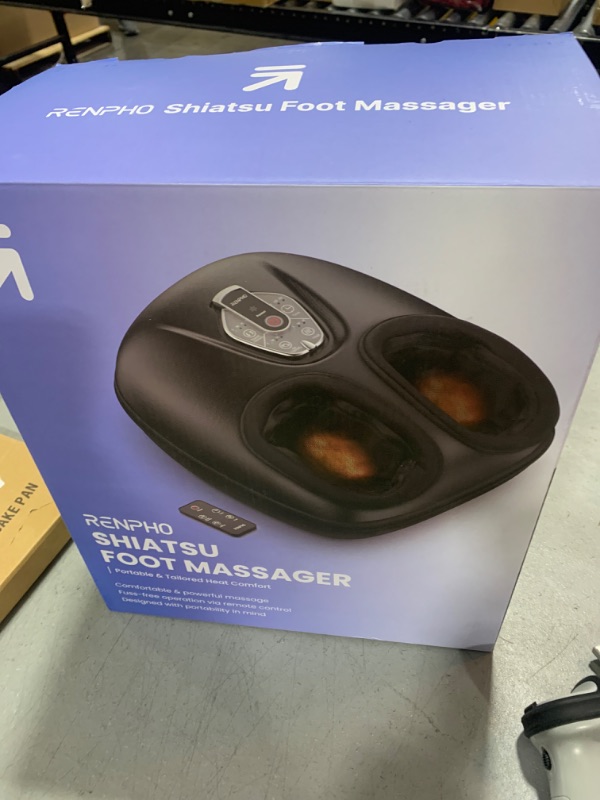 Photo 2 of RENPHO Foot Massager Machine with Heat [2025 Upgraded], FSA HSA Eligible Foot Massager, Valentines Day Gifts for Women Men Mom, 3 Heat Levels, Wireless Control Shiatsu Foot Massager, True Foot Massage