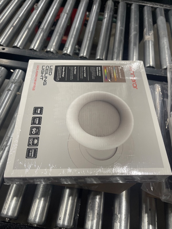 Photo 1 of Annaror RGB Led Flush Mount Ceiling Light with Remote Control, 11 Inch 24W Dimmable Ceiling Light Fixture, 3000K-6500K Light Color Changeable, Modern White, for Bedroom Kids Room