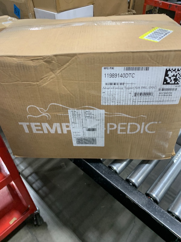 Photo 2 of Tempur-Pedic TEMPUR-Adapt + Cooling 3-Inch Full Mattress Topper Medium Luxury Premium Foam, Washable Cover, Medium Cooling Topper,white