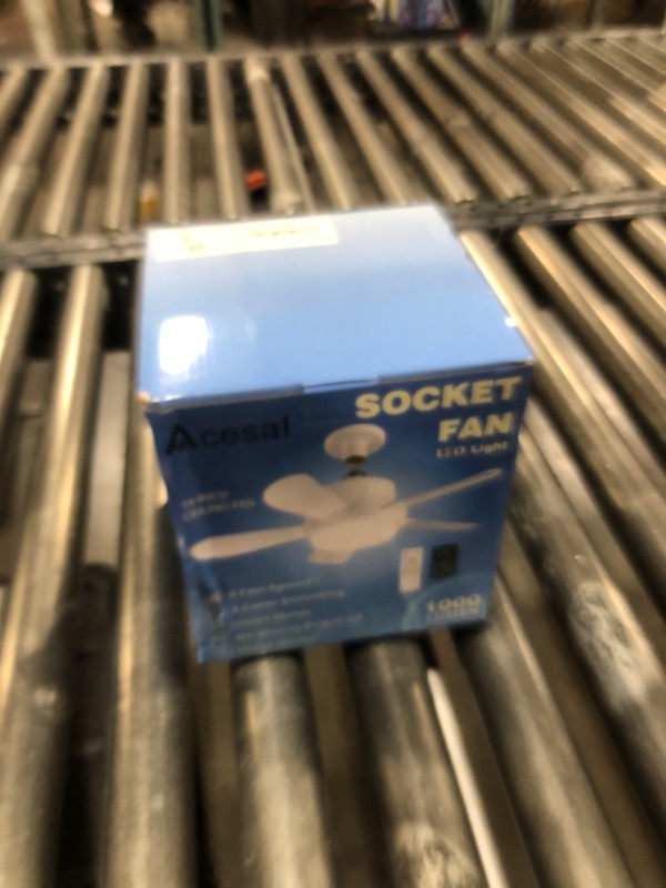 Photo 1 of 16 Inch Socket Fan Lights with E26/E27 Base: Socket Ceiling Fan with Remote & App Contro Screw into Small Ceiling Fan Light with 6 Speeds 3 Color Dimmable for Bedroom Living Room Kitchen Home Garage