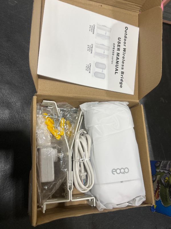 Photo 1 of Point to Point 1.5KM Long Range Wireless Bridge with Bracket Mount for Starlink Internet - Reliable 5.8G 450Mbps CPE WiFi Bridges with 8dBi Antenna for Outdoor IP65 Waterproof, 2-Pack