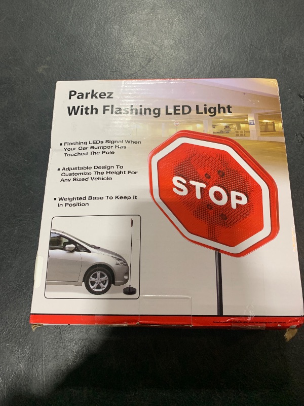 Photo 2 of PARKEZ Flashing LED Light Parking Stop Sign For Garage
