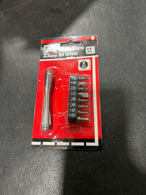 Photo 1 of ARES 70040-1/4-Inch Drive Close Quarter Micro Bit Ratchet | Mini Screwdriver with High Torque 72-Tooth Gearhead - 5 Degree Sweep - Spring Loaded Detent Ball Bit Holder