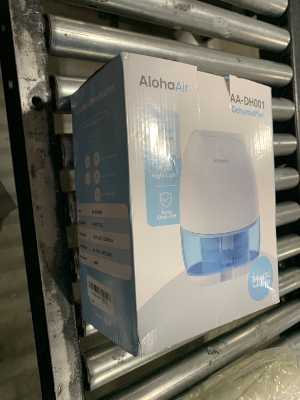 Photo 2 of AlohaAir Dehumidifiers for Home, 34 oz Small Dehumidifier for Room, Quiet Dehumidifiers for Bathroom, Bedroom, RV, Closet with Auto Shut Off, 7 Colors Night Light