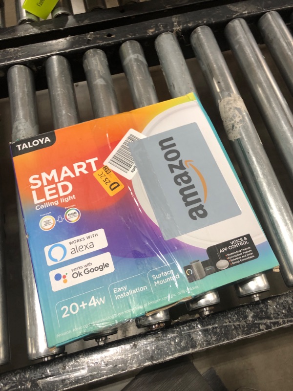 Photo 1 of TALOYA Smart Ceiling Light Flush Mount LED WiFi,Compatible with Alexa Google Home,Dimmable Low Profile Ambient Light Fixture for Bedroom Living Room Hallway Kitchen Nursery,12 Inch,RGB