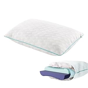 Photo 1 of 
ZEO-SLEEP Hybrid Adjustable Pillow - Memory Foam Pillow, Neck Contour Cervical Orthopedic Pillow for Sleeping Side Back Stomach Sleeper Down Alternative Bed Pillow - 26 x 16 x 5 inches