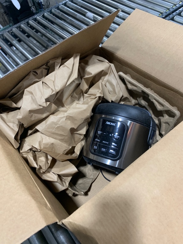 Photo 1 of AROMA® Digital Rice Cooker, 4-Cup (Uncooked) / 8-Cup (Cooked), Steamer, Multicooker, Slow Cooker, Oatmeal Cooker, Auto Keep Warm, 2 Qt, Stainless Steel Exterior