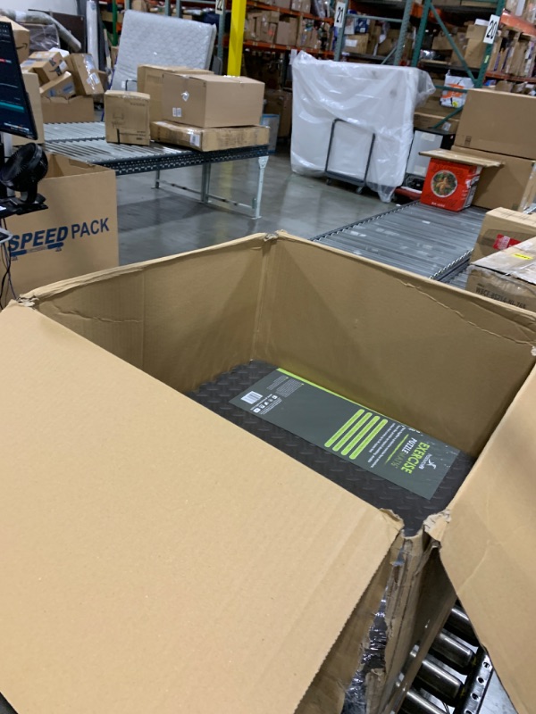 Photo 1 of ProsourceFit Puzzle Exercise Mat ½ in, EVA Interlocking Foam Floor Tiles for Home Gym, Mat for Home Workout Equipment, Floor Padding for Kids, Black, 24 in x 24 in x ½ in, 144 Sq Ft - 36 Tiles