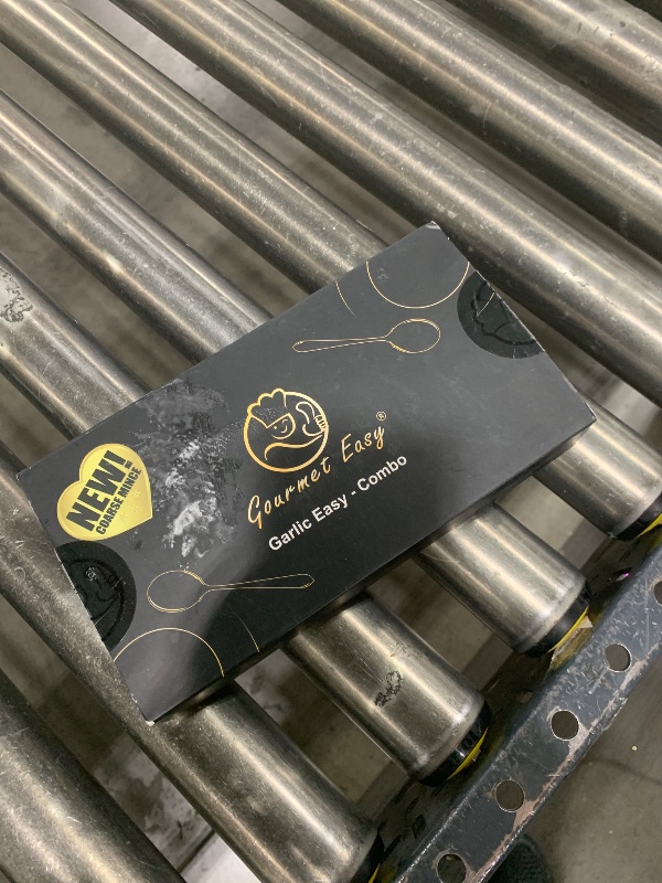 Photo 1 of No Peeling Required Garlic Press Stainless Steel with Two Detachable Handles for Coarse & Fine Mincing - Premium Garlic Mincer Tool, Easy to Clean, Dishwasher Safe Garlic Crusher with 5-Year Warranty