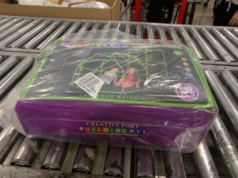 Photo 1 of Glow In The Dark Fort Building Kit for Kids,STEM Construction Toys, Educational Gift for 4 5 6 7 8 9 10 11 12 Years Old Boys and Girls,Ultimate Creative Set for Indoor & Outdoors Activity,140 Pcs