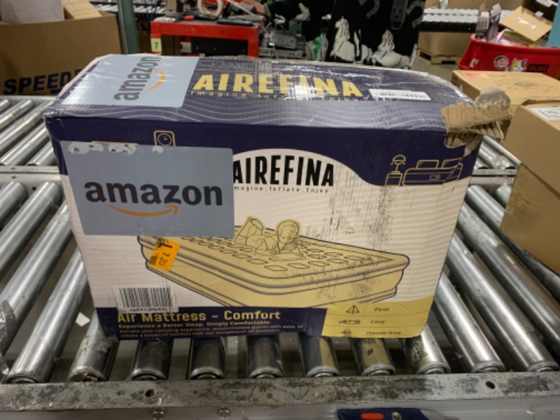 Photo 1 of Airefina Air Mattress Queen with Built in Pump, Comfort Blow Up Mattress Queen Size Inflatable Mattress with Portable Carrying Bag for Guest Bed Home, 3 Mins Inflation/Deflation Colchones Inflables