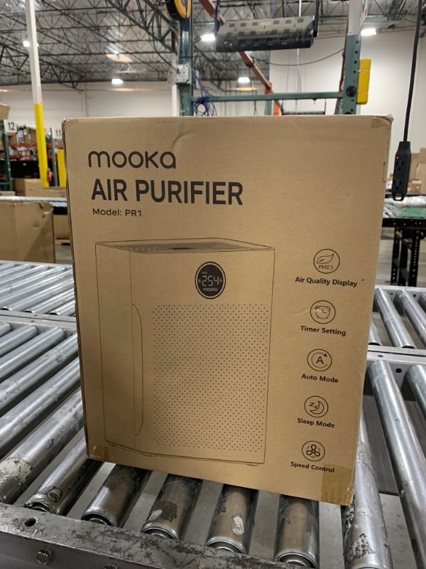 Photo 3 of Air Purifiers for Home Large Room up to 2200sq.ft, MOOKA Air purifier for Home Pets with Washable Filter, PM 2.5 Display Air Quality Sensor Air Cleaner for Bedroom, Dorm room, Pets, Office, PR1